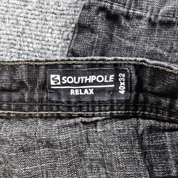 South Pole Black Relaxed Jeans Sz 40x32 - Picture 2 of 8